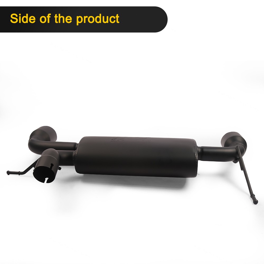 For 07-17 Jeep Wrangler JK 2/4DR Matte Black Dual CatBack Exhaust Muffler System