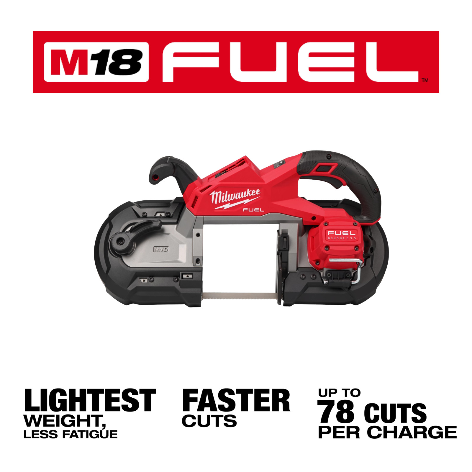 Milwaukee 2929-20 M18 18V FUEL Brushless Cordless Deep Cut Band Saw - Bare Tool