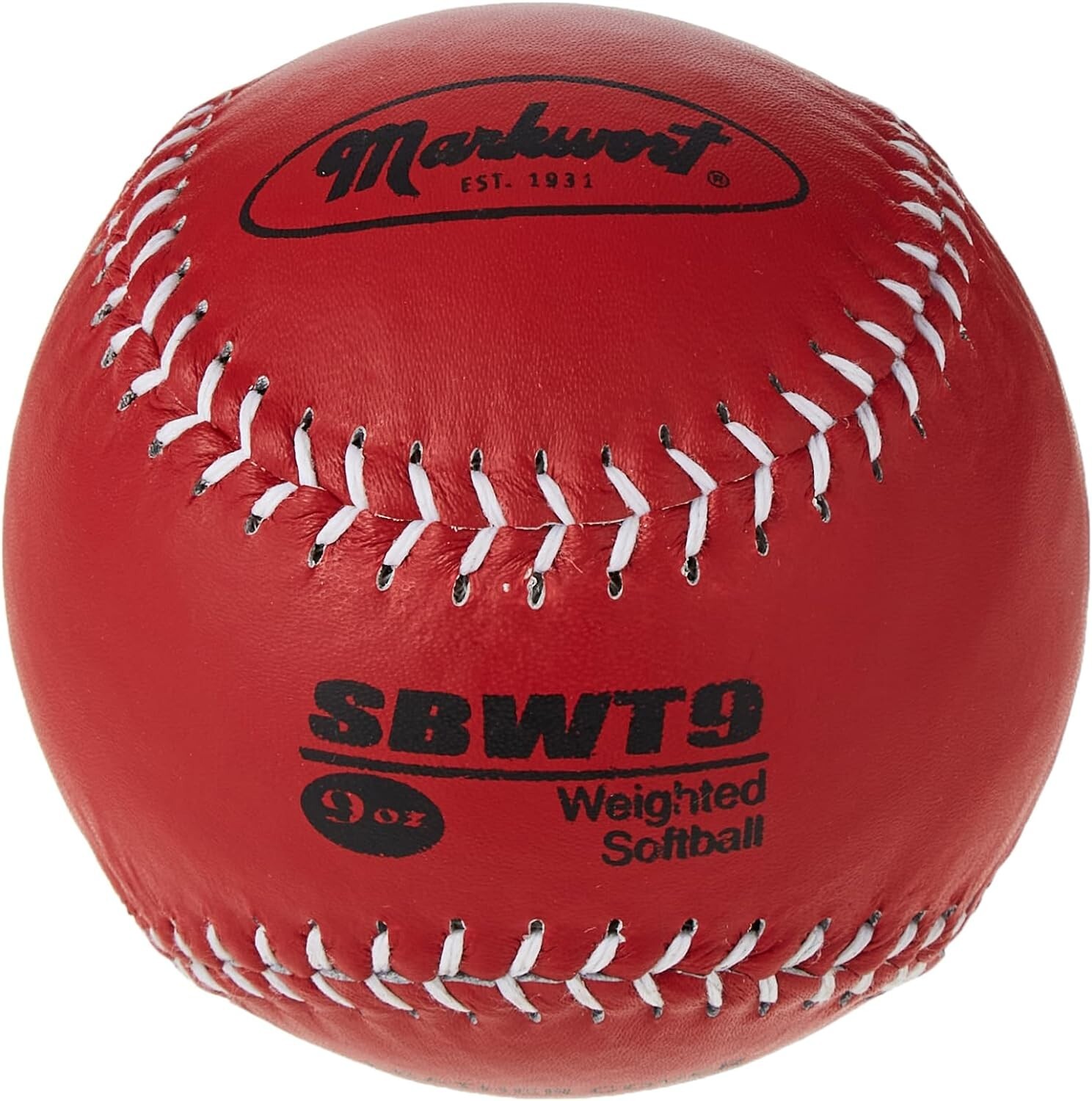 9 oz Ounce Weighted Strength TRAINING Ball Pitcher Pitching SOFTBALL Red