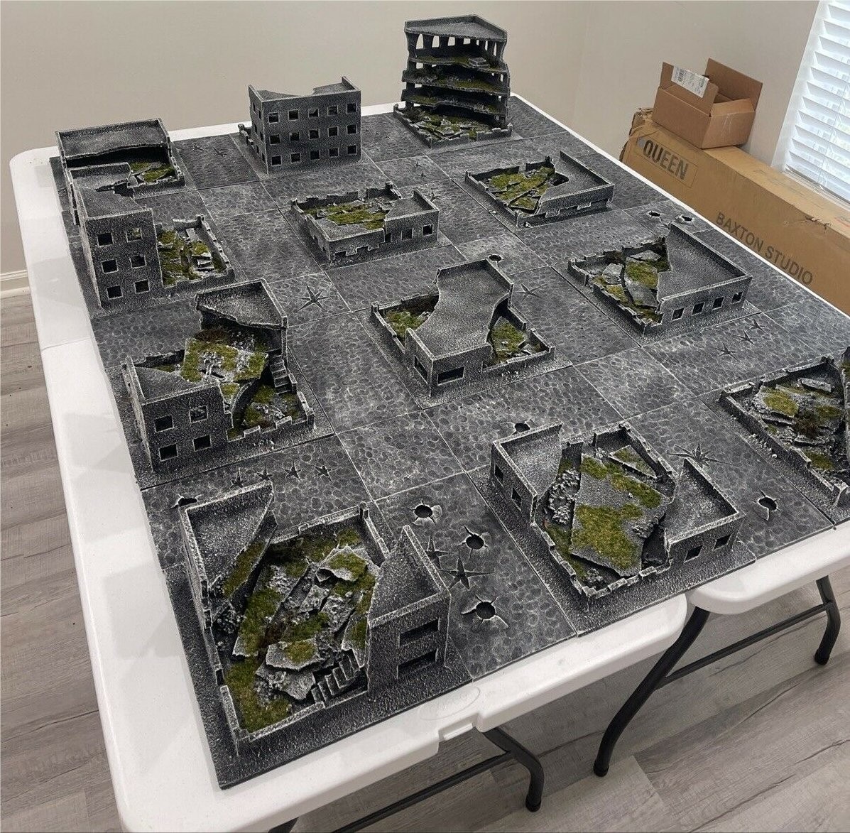 4x6' City of death terrain scenery lot suitable for use with 40k or 28mm games