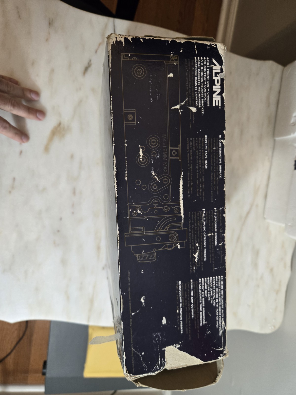 Vintage Rare Alpine 7618 AM FM Cassette Player Tuner Stereo -COMPLETE- UNTESTED