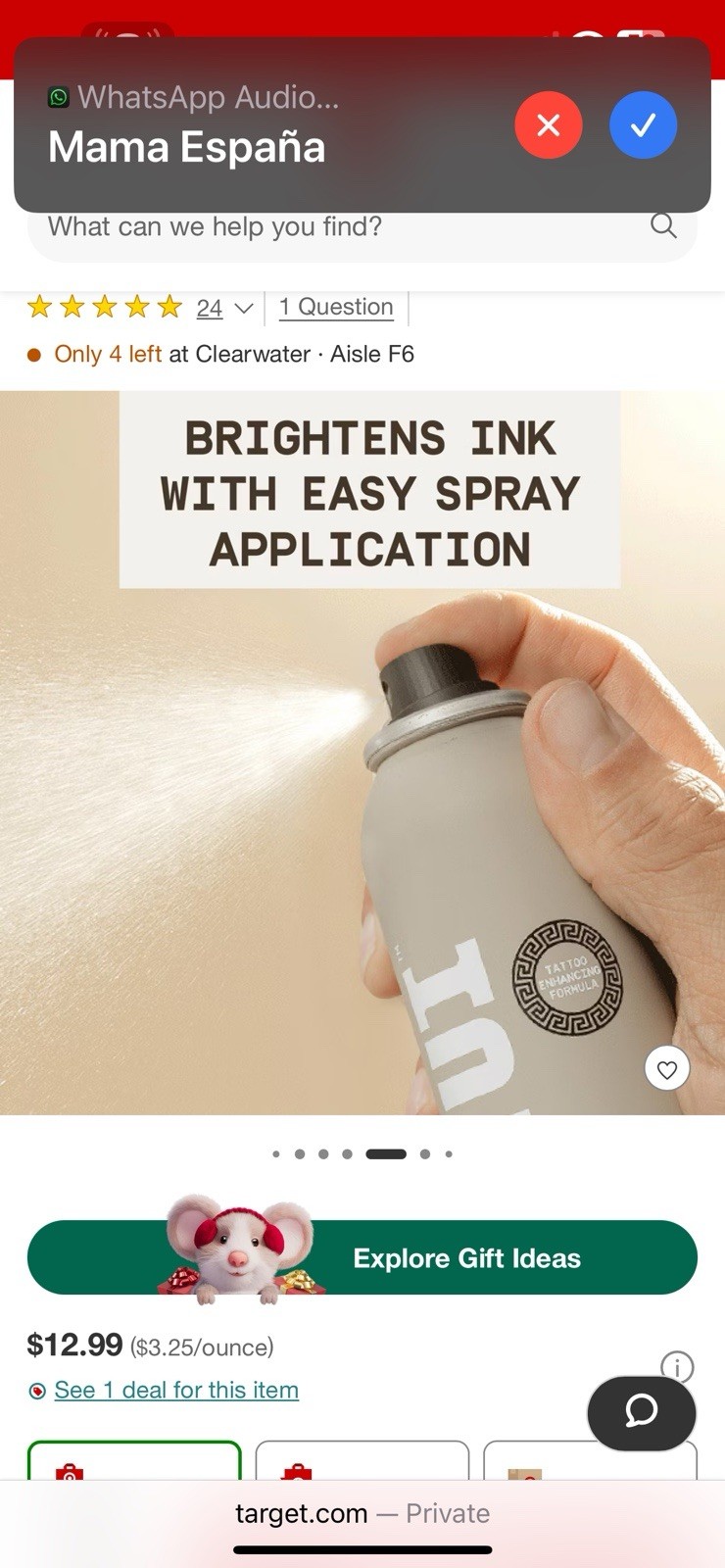 Papatui 360° Tattoo Spray 4oz Fragrance-Free Moisturizer Enhances Vibrancy New