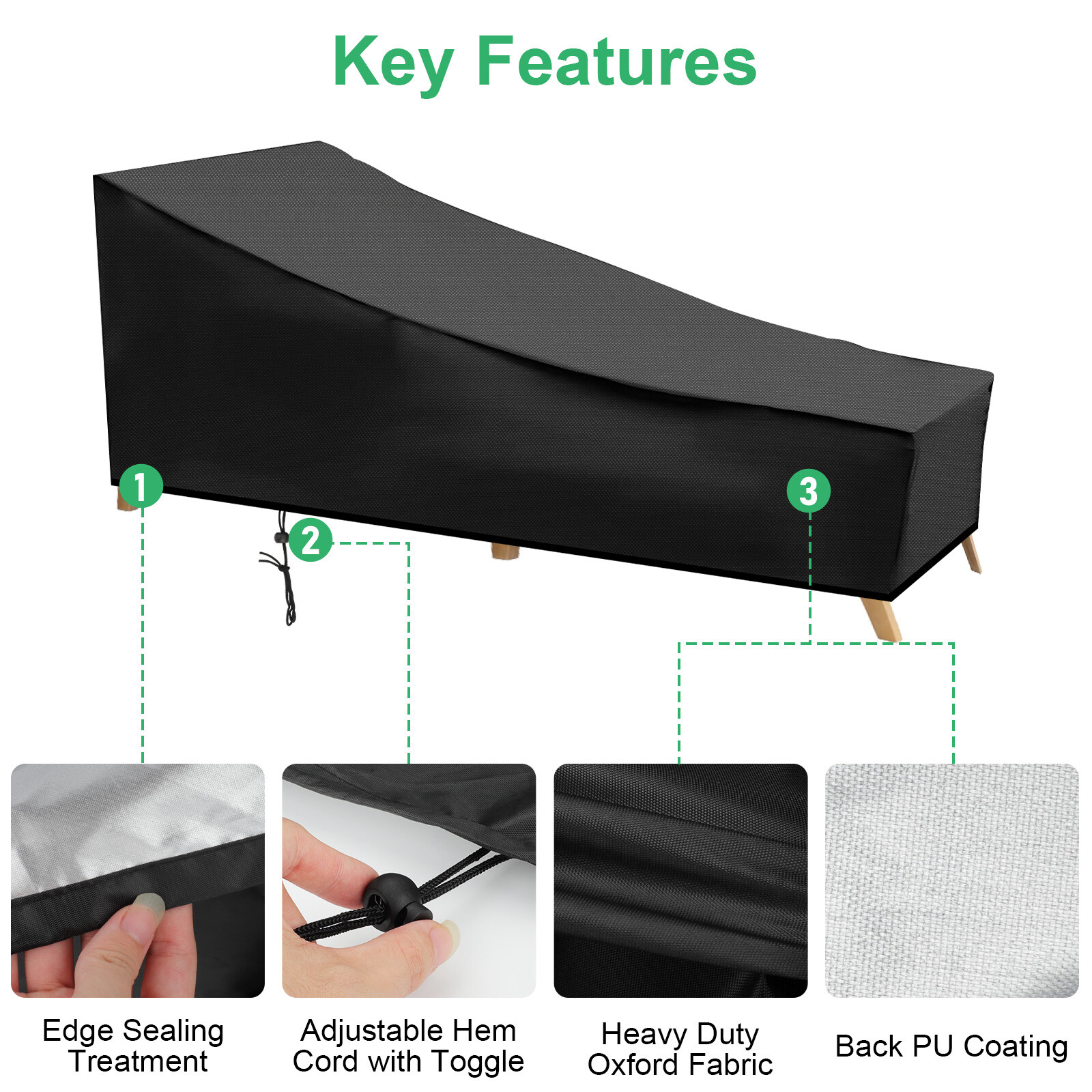 Heavy Duty Outdoor Sofa Cover, Waterproof Lawn Patio Furniture Chair Protector