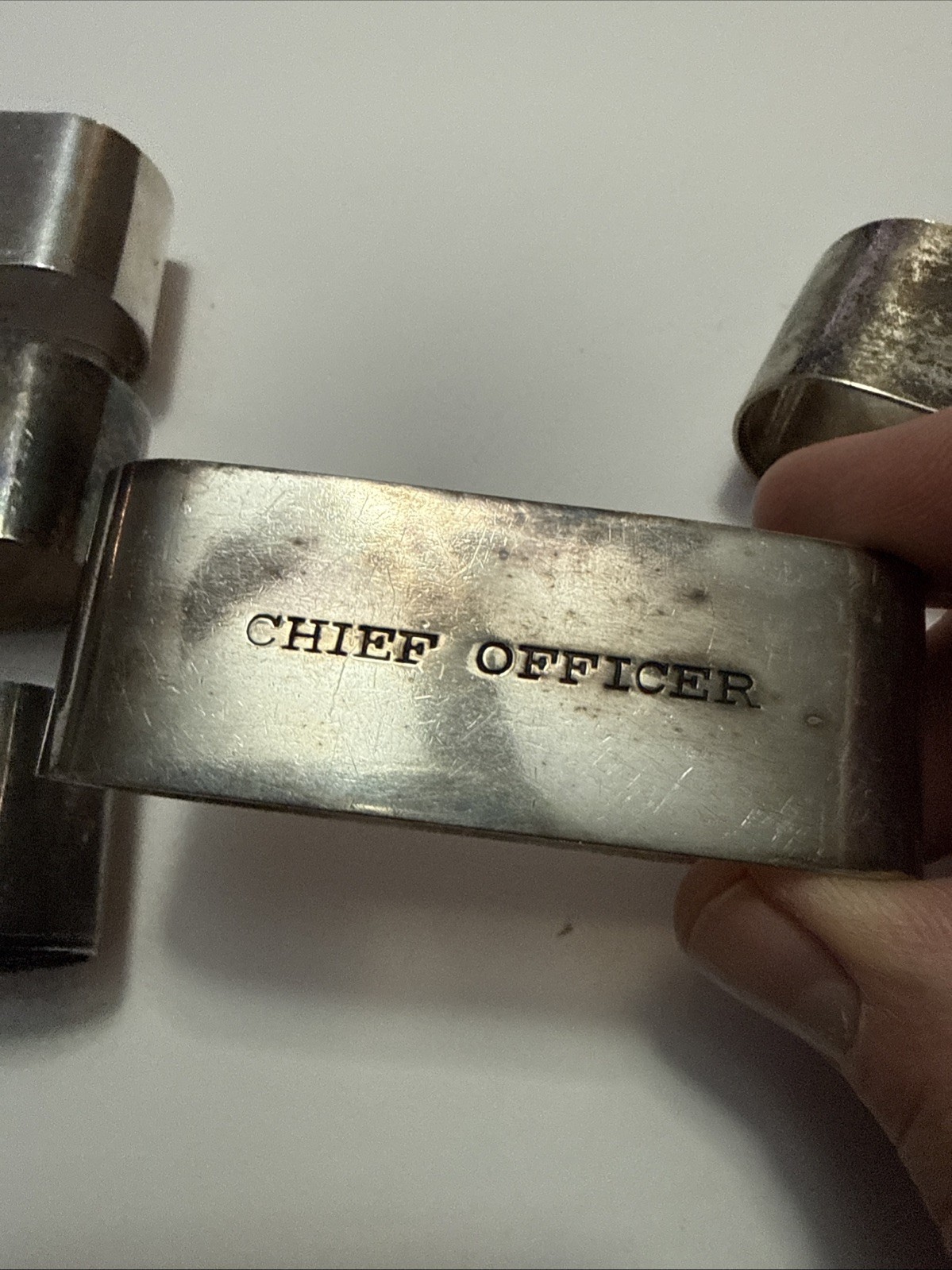 Rare Lot Of 7 INTERNATIONAL SILVER CO. USSB (US SHIPPING BOARD) NAPKIN RINGS