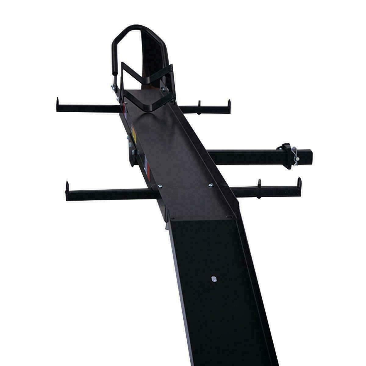 600LBS Black Motorcycle Carrier Hitch Mount Steel Dirt Bike Rack Hauler w/Ramp