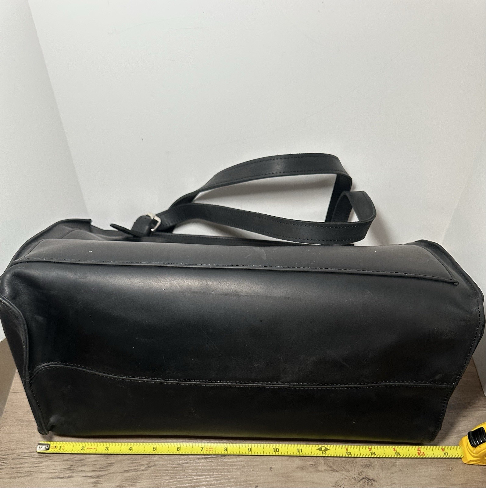 Pikore Large Black Leather Cat Carrier Tote Travel