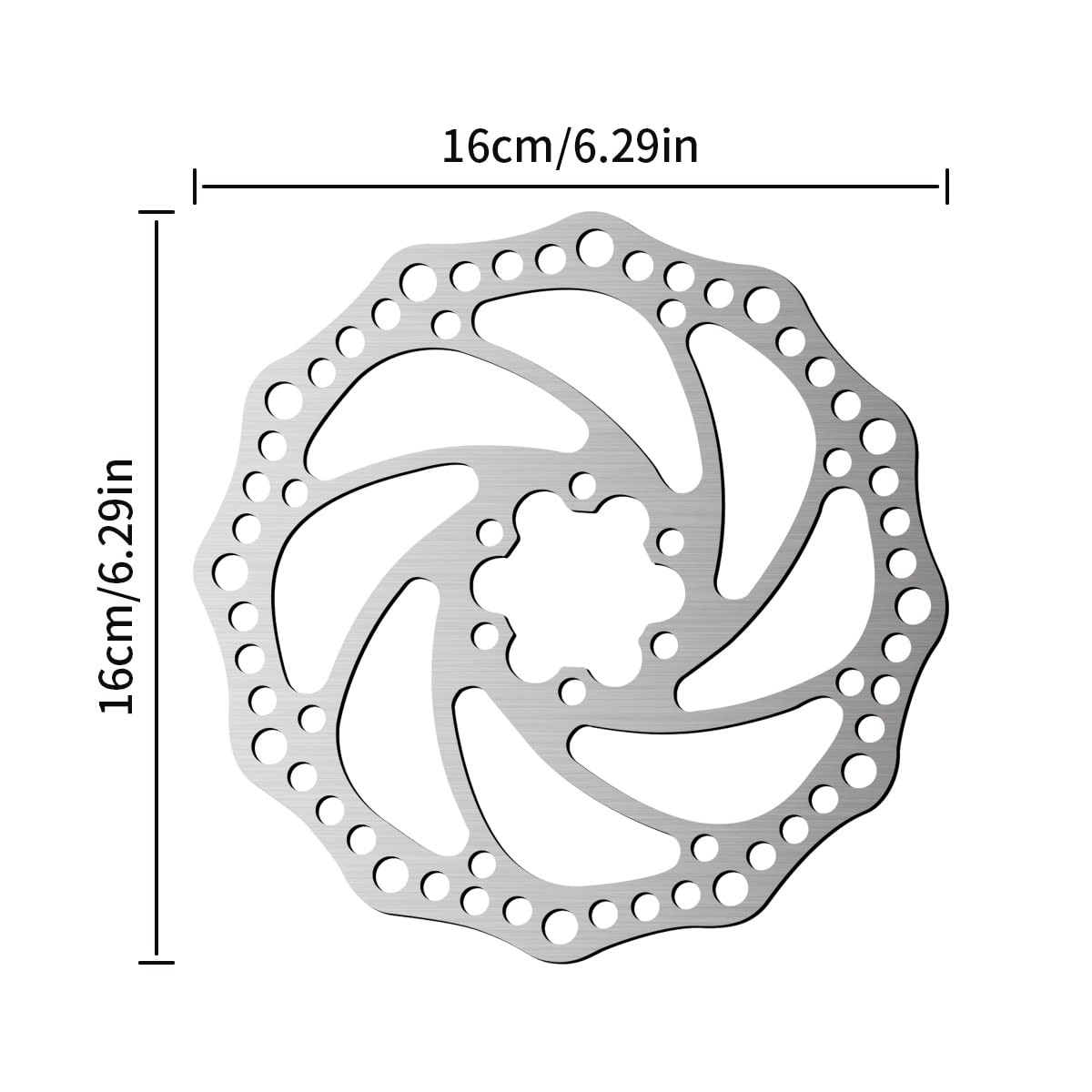 2Pcs 160mm Disc Brake Rotor Stainless Steel Bike Disc Brake Rotor with 6 Bolt...