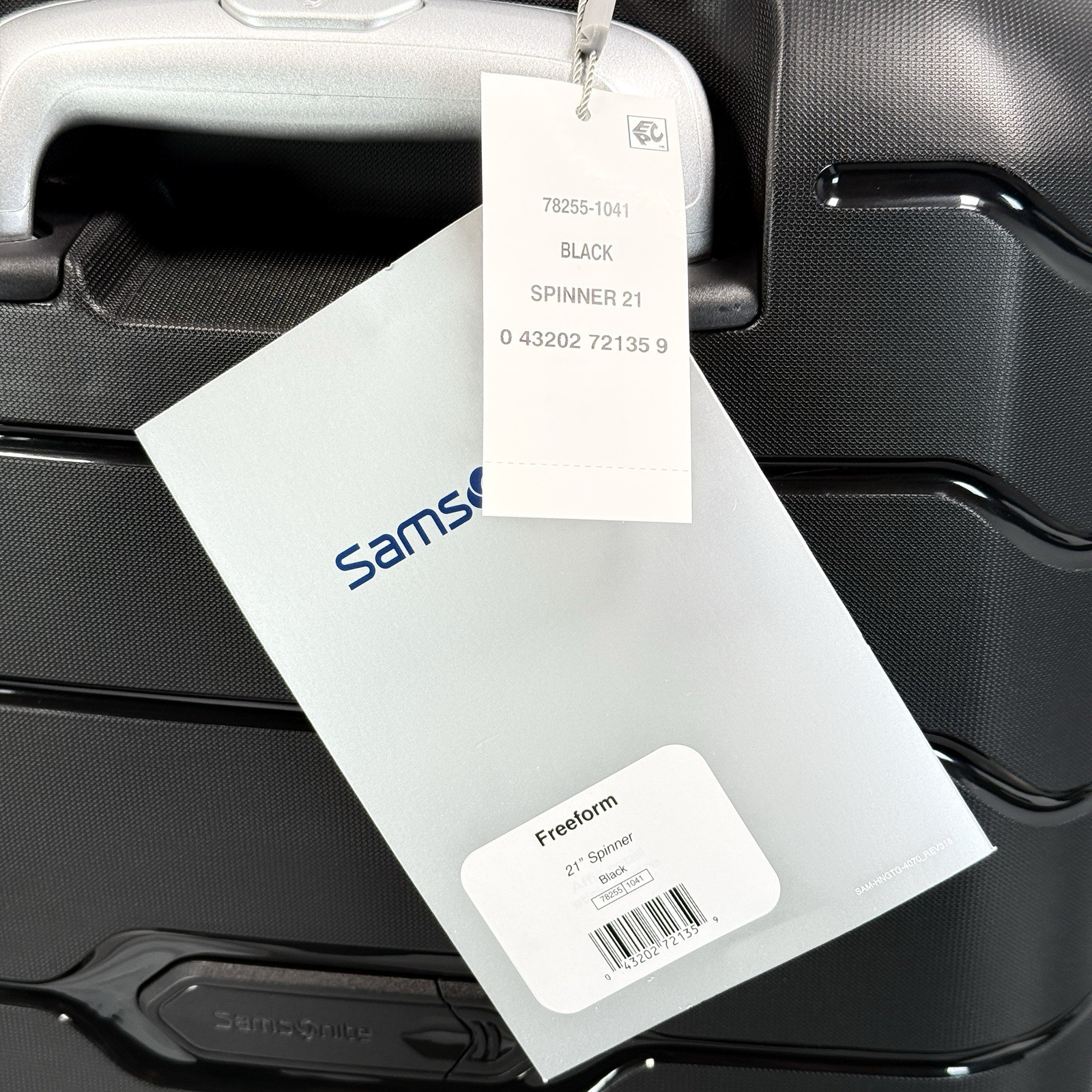 Samsonite 21" Freeform Hardside Carry-On Luggage with Spinner Wheels, Black