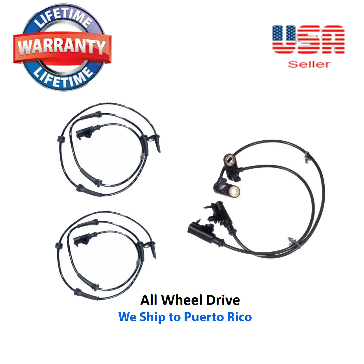 4 ABS Wheel Speed Sensor Front, Rear Left & Right Fit Infiniti G25 G35 G37 AWD