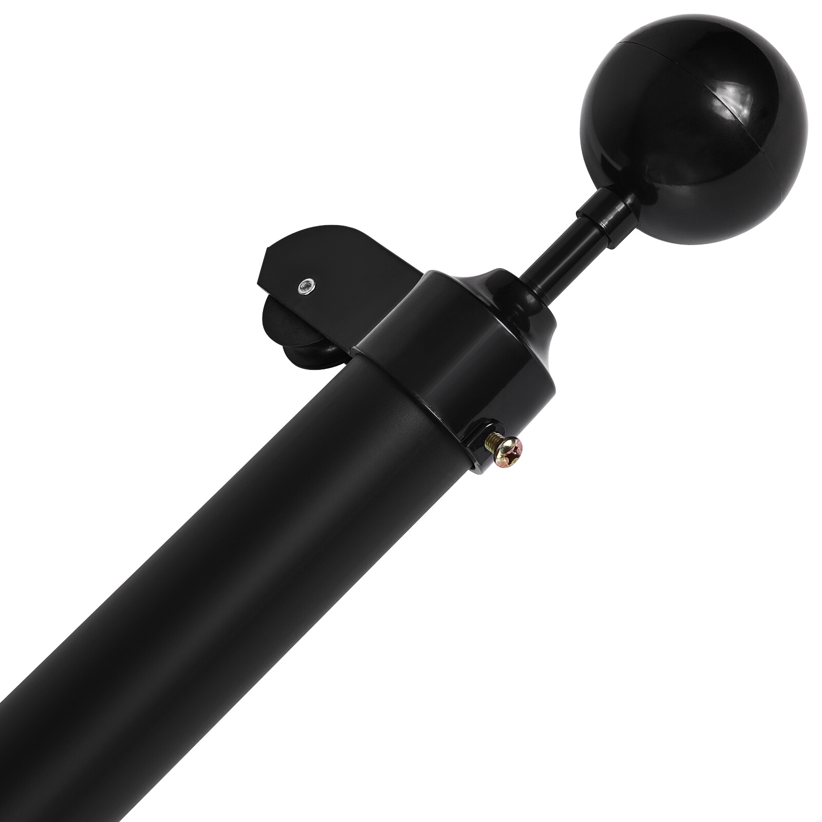 VEVOR 25FT Detachable Flagpole Kit Heavy Duty Aluminum Flag Pole American Black