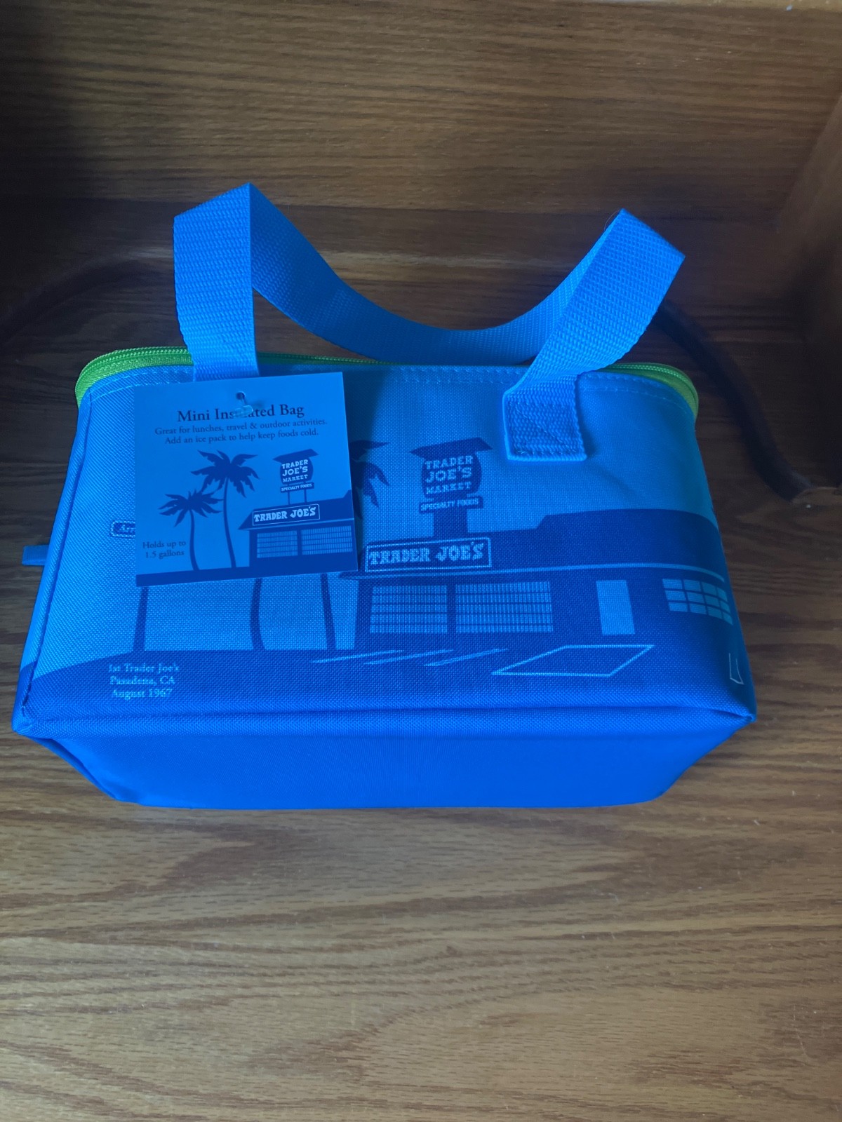 Trader Joe’s Mini Insulated BAG /TOTE BLUE LIMITED IN HAND. MORE AVAILABLE