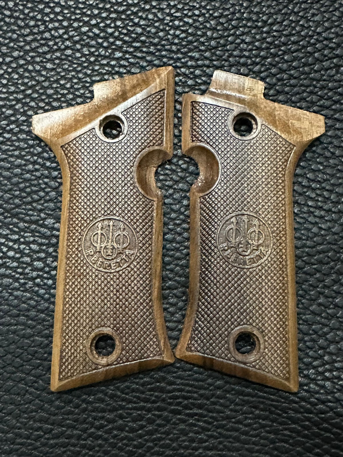 Beretta 80X Cheetah Grips - Premium Quality Turkish Walnut Wood - Checkered