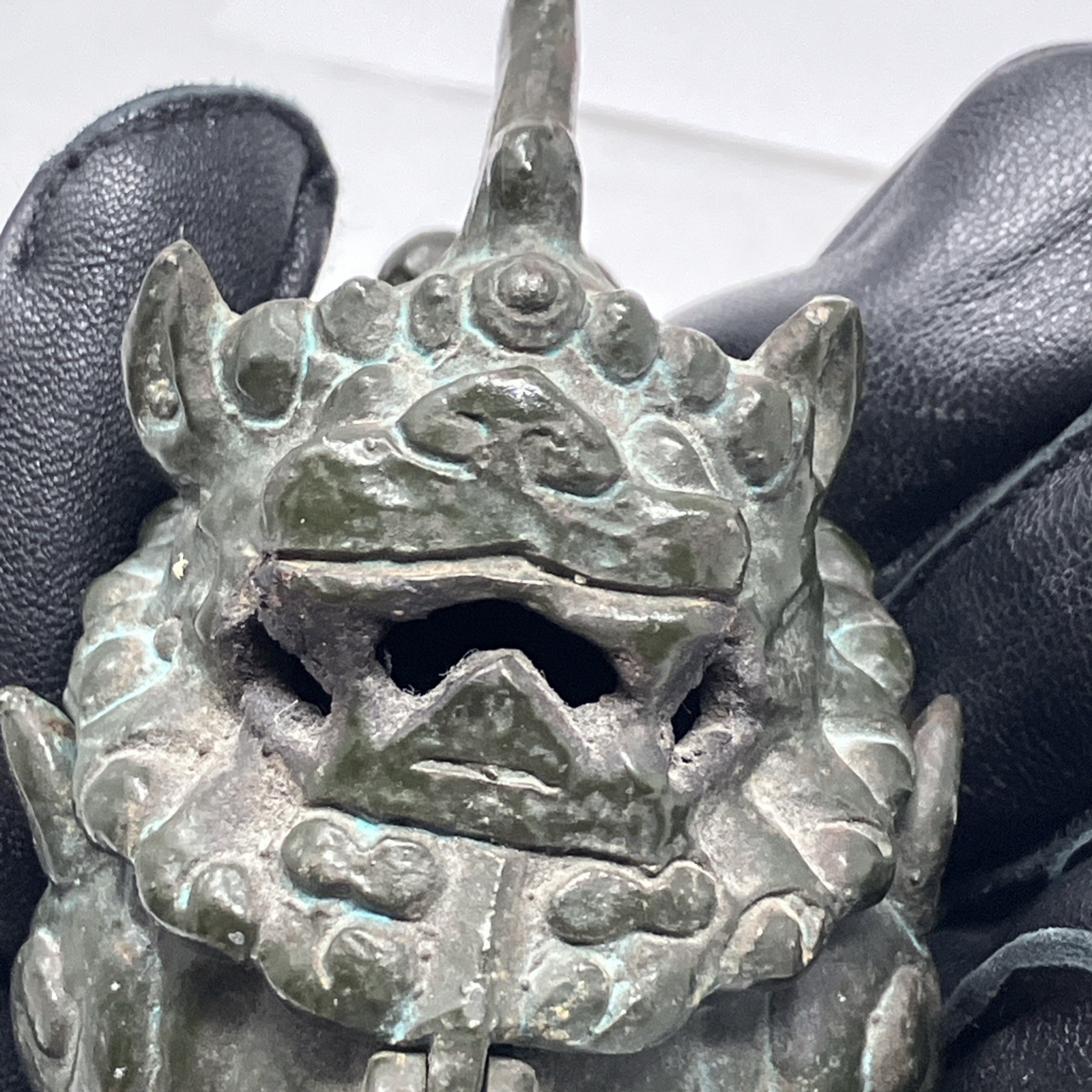 Antique Chinese Foo Dog Incense Burner Guardian Lion HEAVY ( Bronze? Cast Iron?)