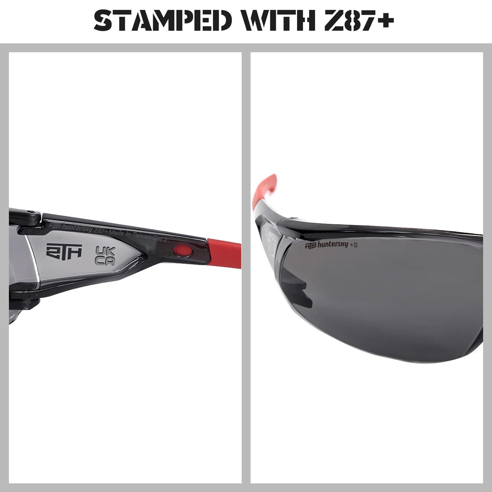 HTS HUNTERSKY S239 Lightweight Protective Wrap-Around small Medium, Smoke-red