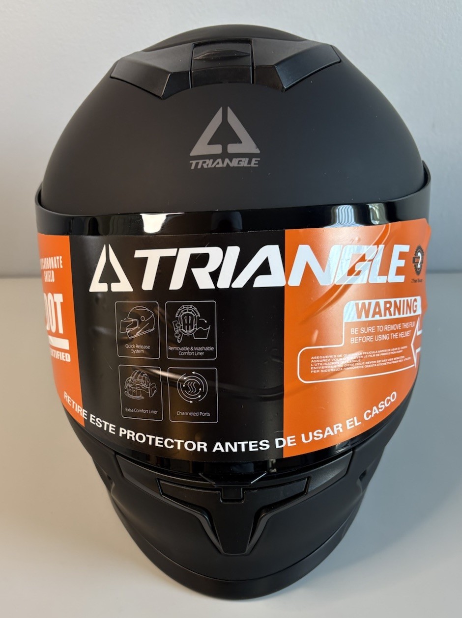 TRIANGLE Kids Motorcycle Helmet Small Full Face Lightweight w/ 2 Visors (Read)