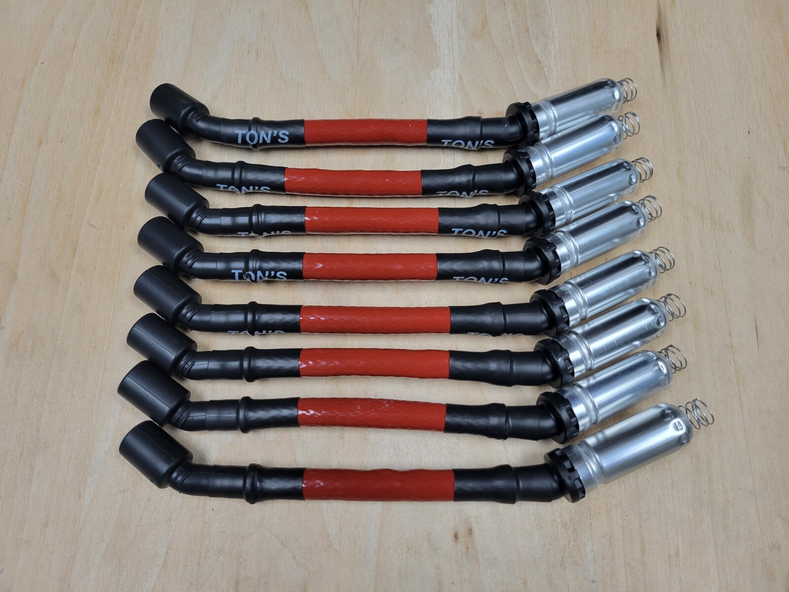 Red Sleeved 11" 10mm Spark Plug Wires Chevy LS1 VORTEC GM LS LSX LQ9 Truck 45*