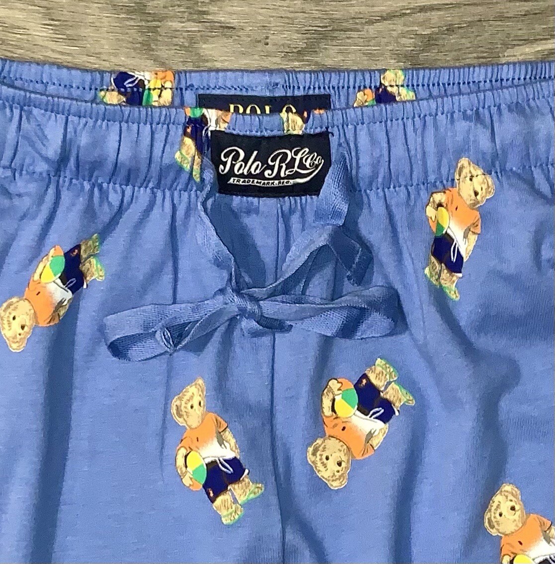 POLO RALPH LAUREN Men’s Polo Bear Light Blue Soft Cotton Pajama Sleep Pants