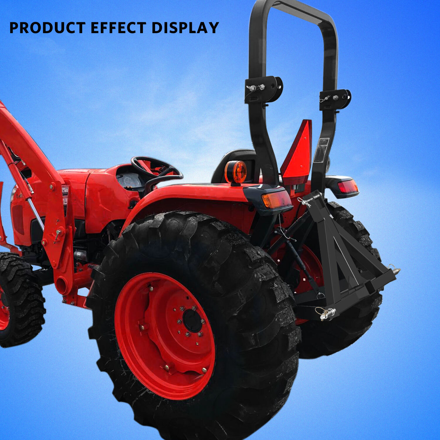 Category 1 Tractor 3 Point Hitch Receiver Tow Drawbar Heavy Duty Tube Steel