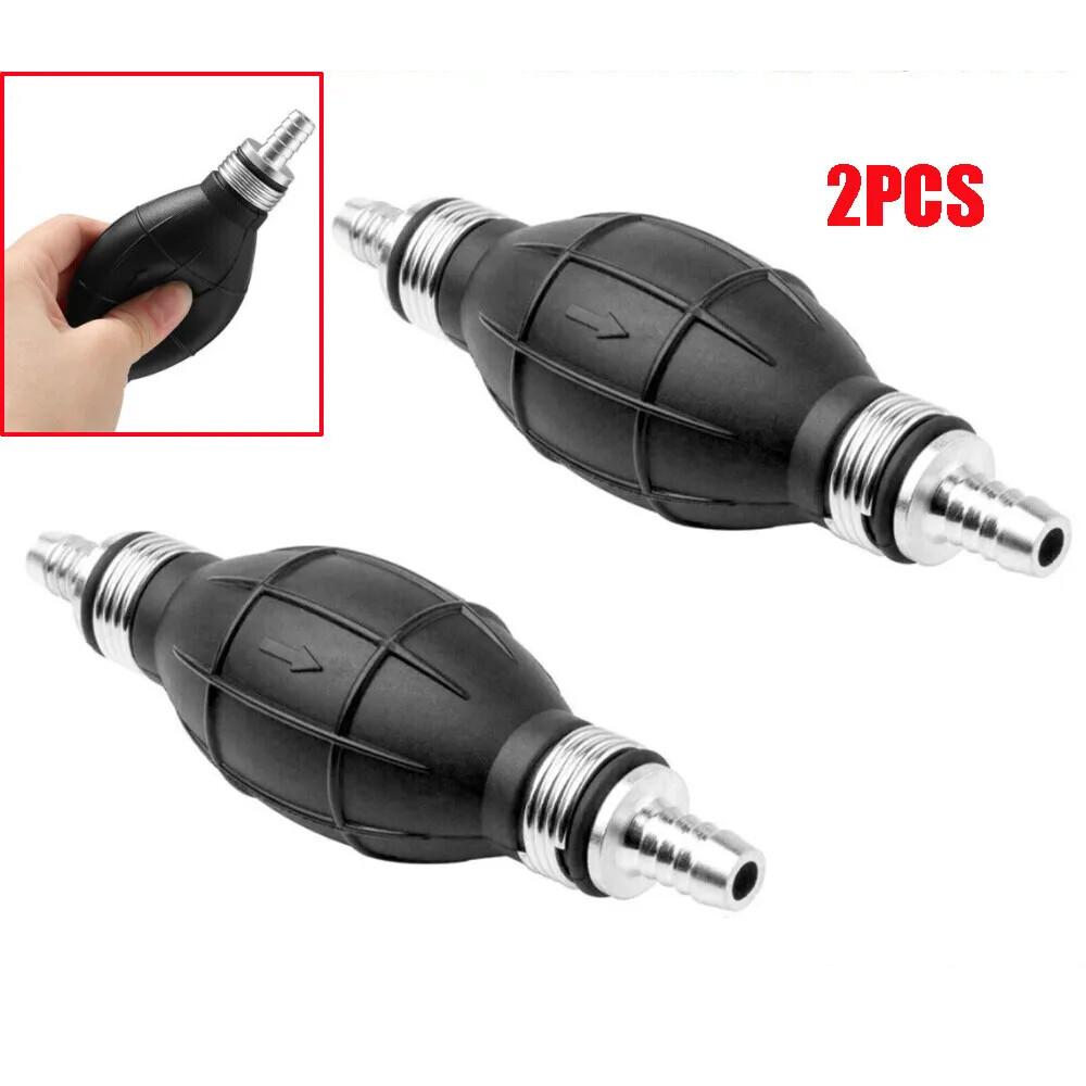 2pcs Hand Primer Bulb Outboard Car Marine Boat Gas Fuel Line Pump All Fuels 1/4"
