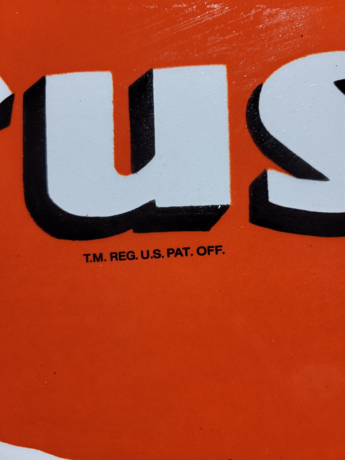 VINTAGE ORANGE CRUSH PORCELAIN SIGN OLD SODA FLANGE COLA BEVERAGE DRINK FOOD 20"