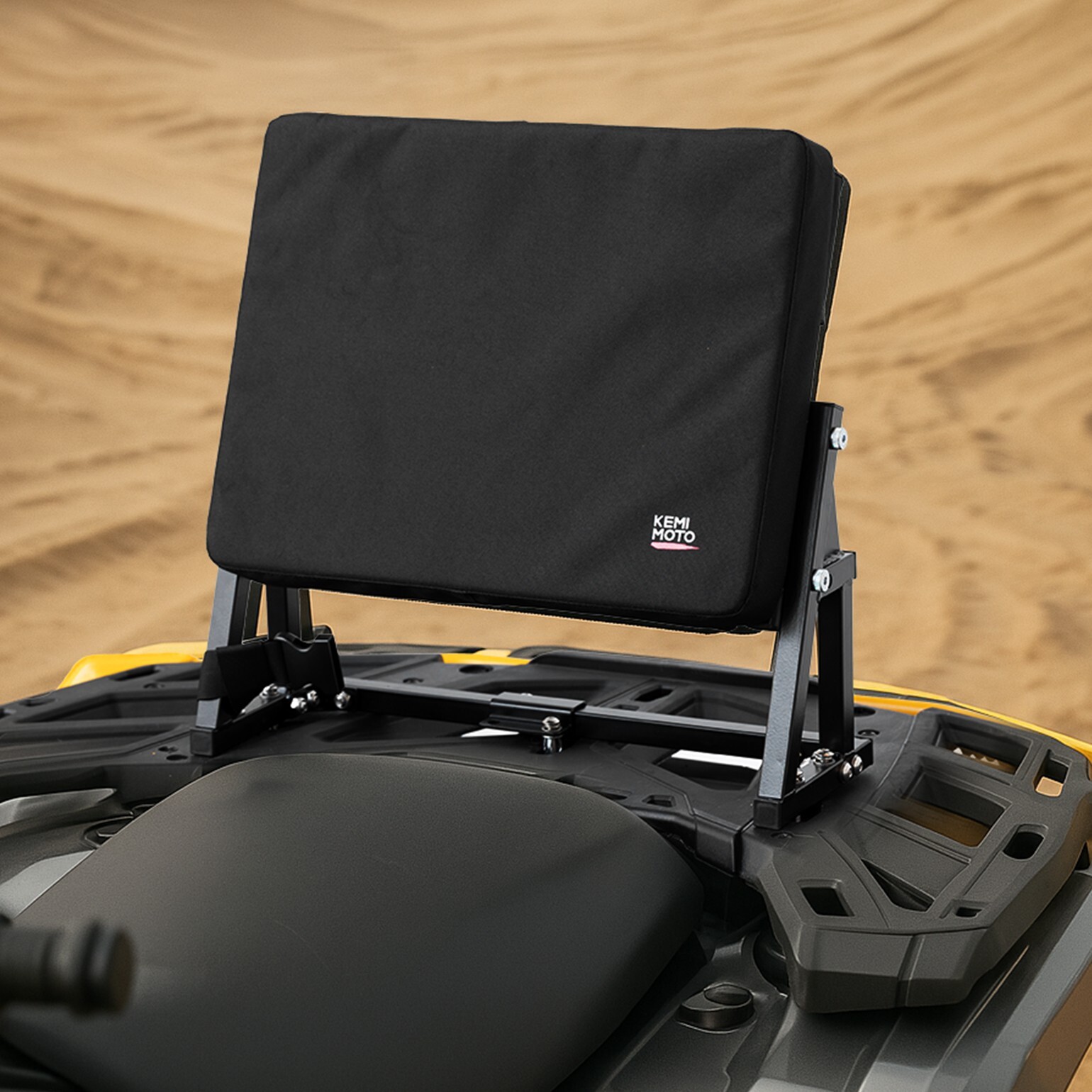 ATV Rear Seat Backrest W/ Steel Frame For Polaris Suzuki Can Am Grizzly Fourtrax