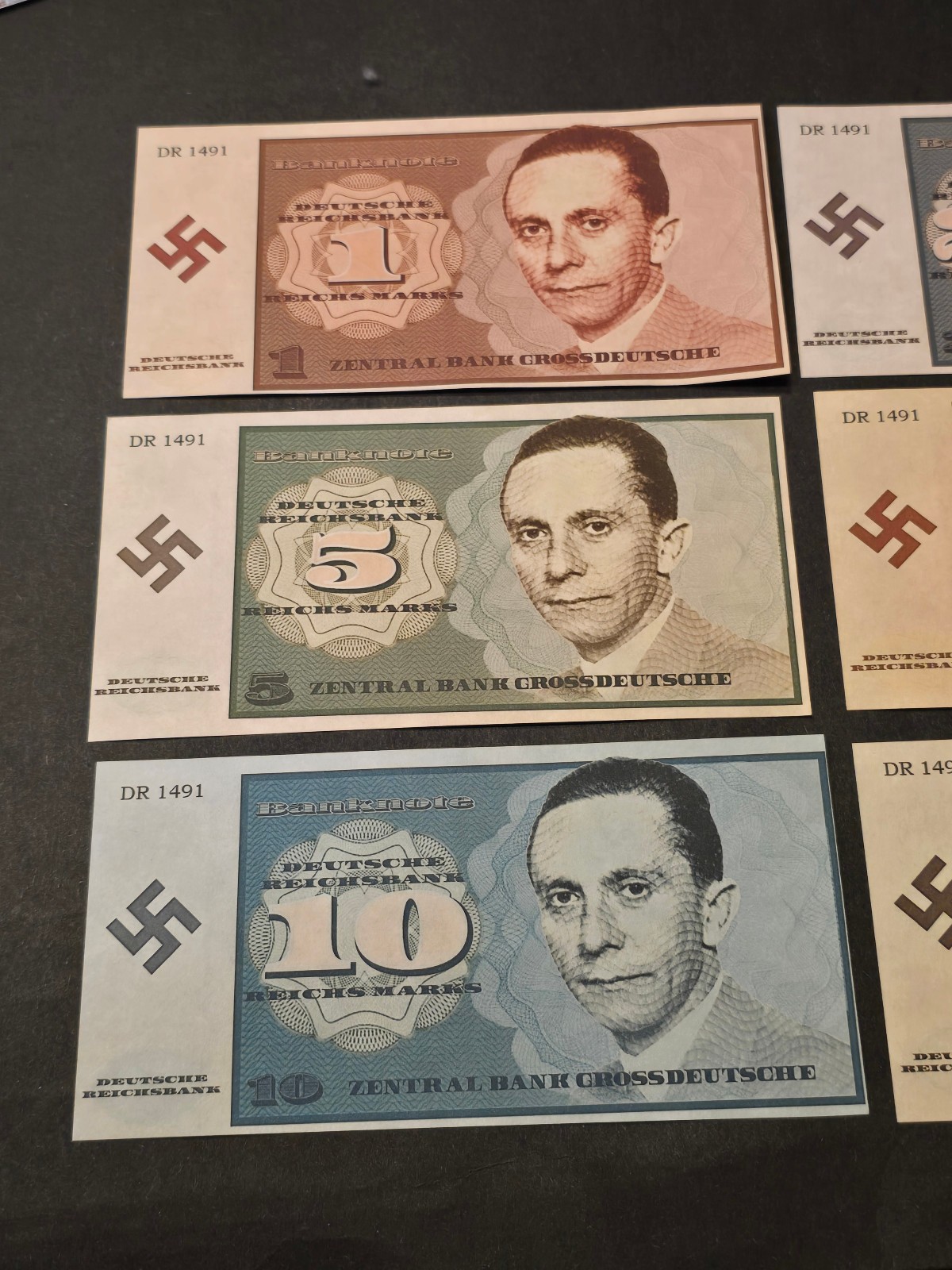WW2 WWII German The Minister currency Reichsmark Banknote collection set
