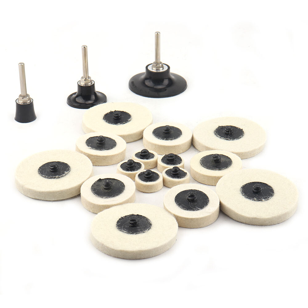 1"2"3" Wool Felt Polishing Wheel Disc Die Grinder Sanding Pads R Type Roll Lock