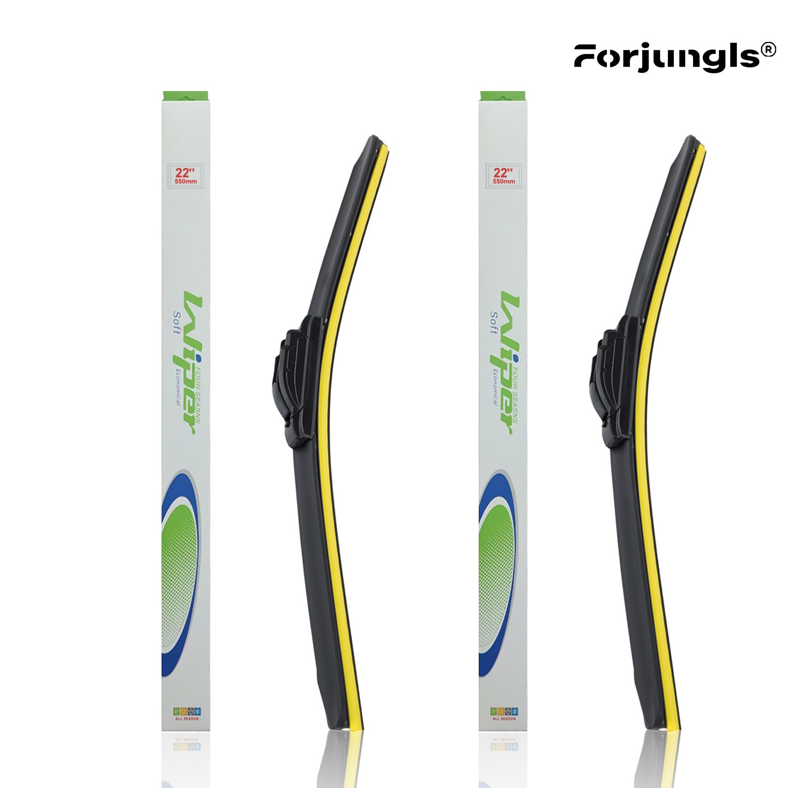 All Season beam Wiper Blades size 22" &22" Windshield Front Right &Left-SET OF 2