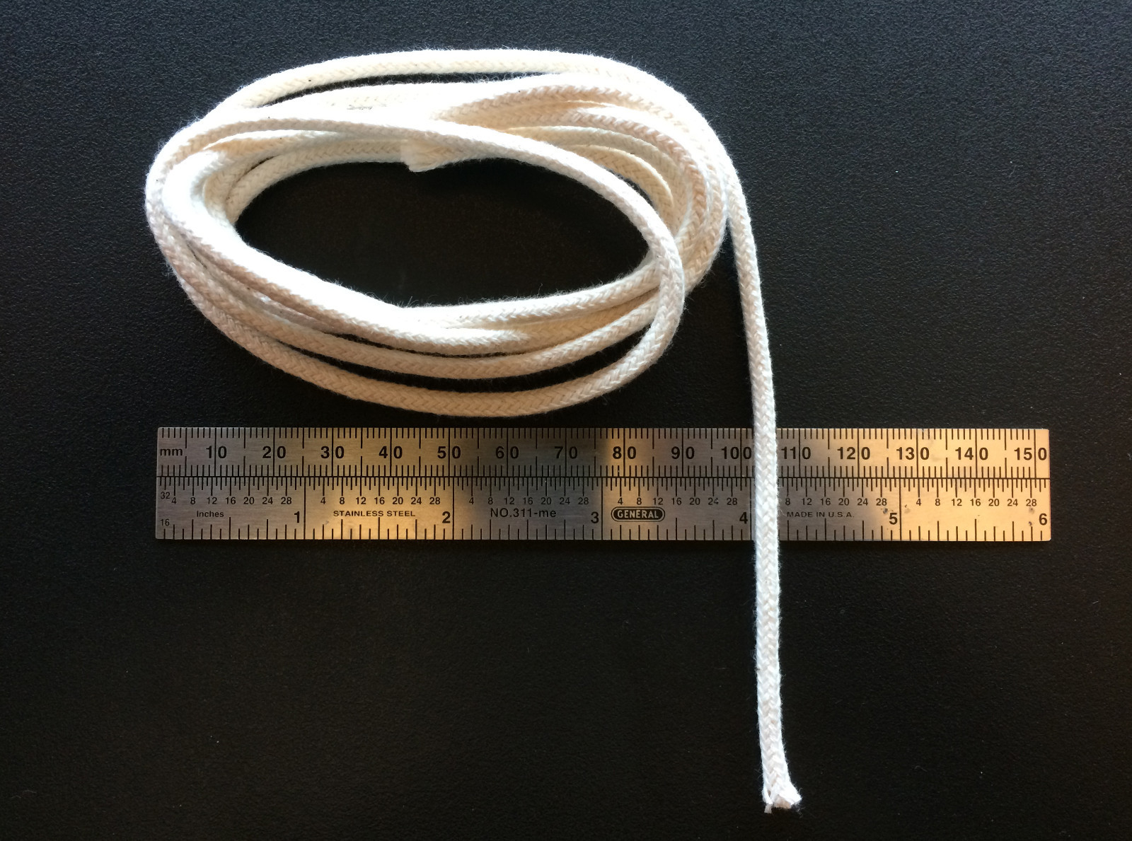 1/8 Round Cotton Wick 10' Kerosene Lantern Lamp Tiki Rock Candle Wick USA Seller