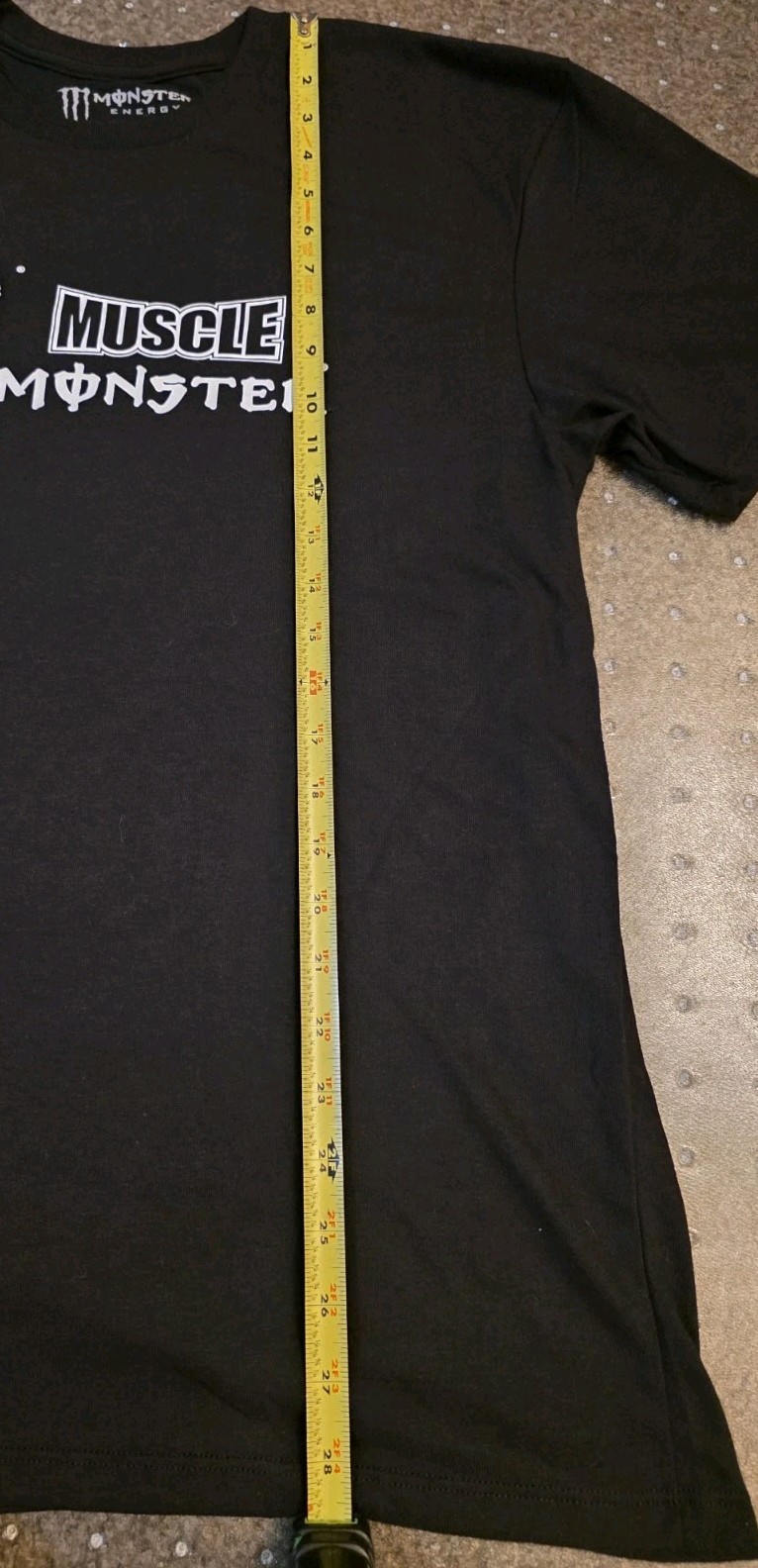 Monster Energy MUSCLE T-Shirt Tee Color Black/White Shortsleeve Size Large