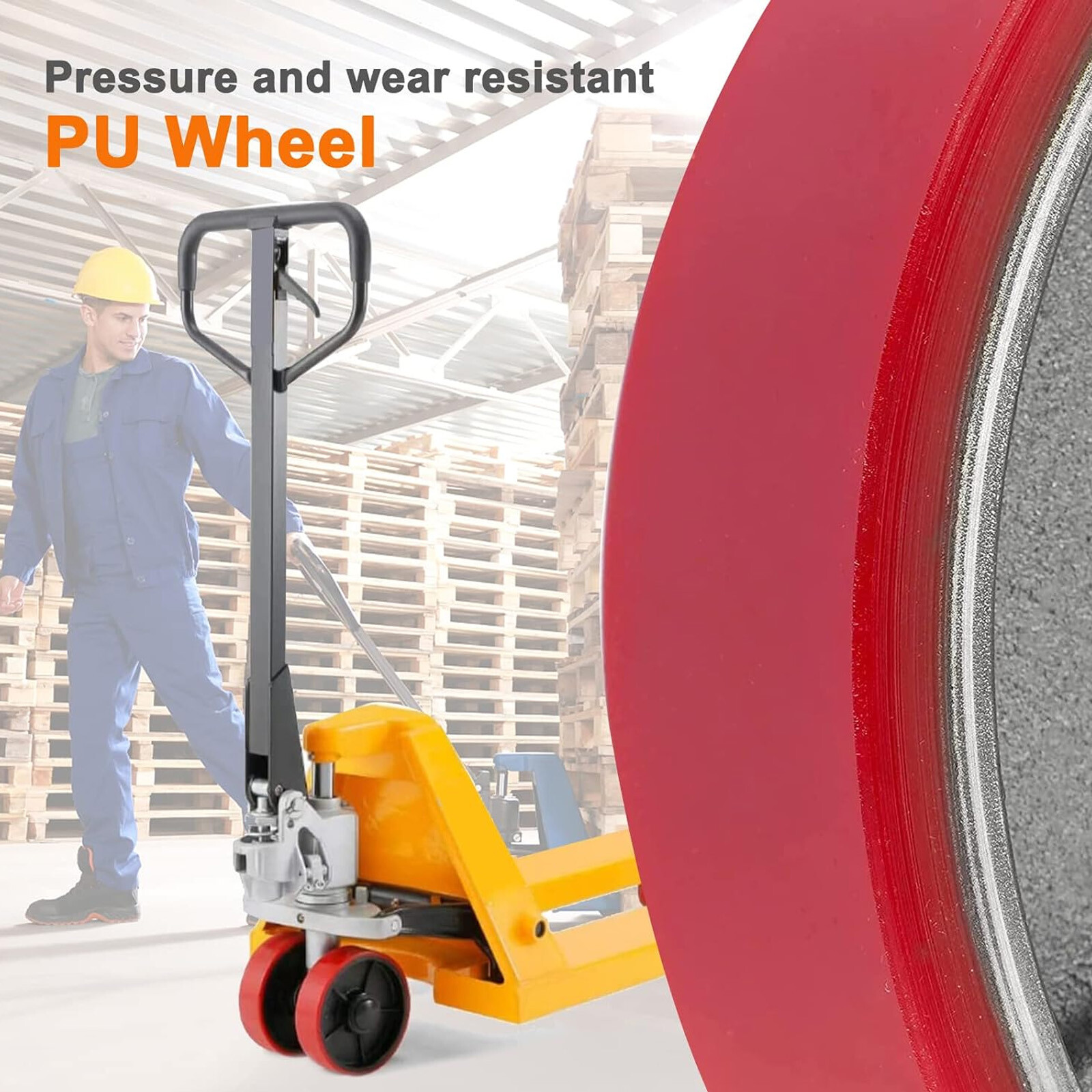 Pallet Jack Lift Truck Steer Load Wheels Set Replacement Kit 20mm ID Bearings