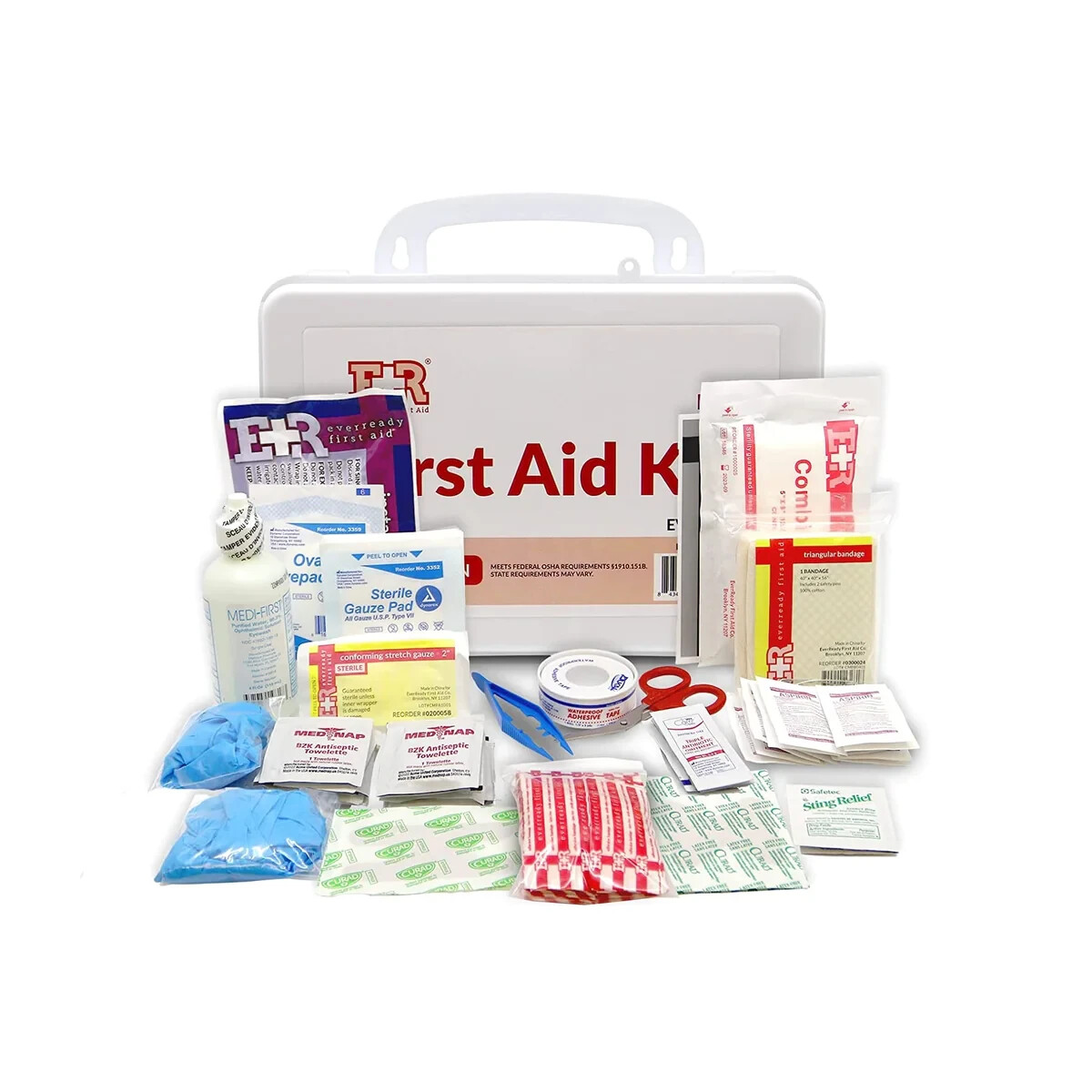 Ever Ready First Aid 107 Piece 25 Person First Aid Kit with Plastic Case