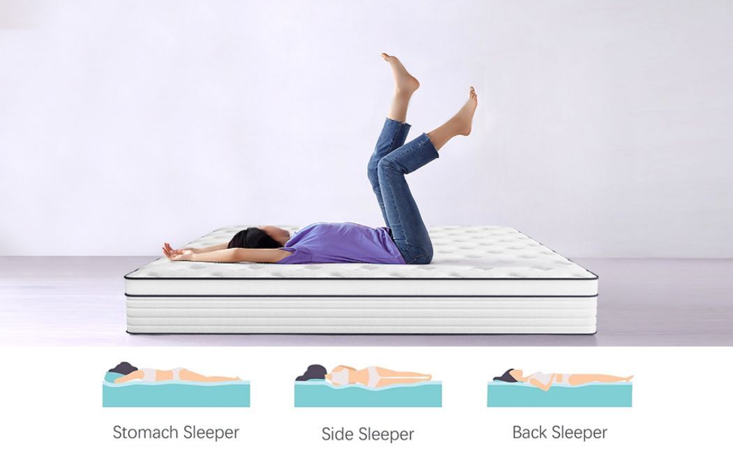 12/14 Inch Full Queen King Size Mattress Hybrid Foam Innerspring Bed in a Box