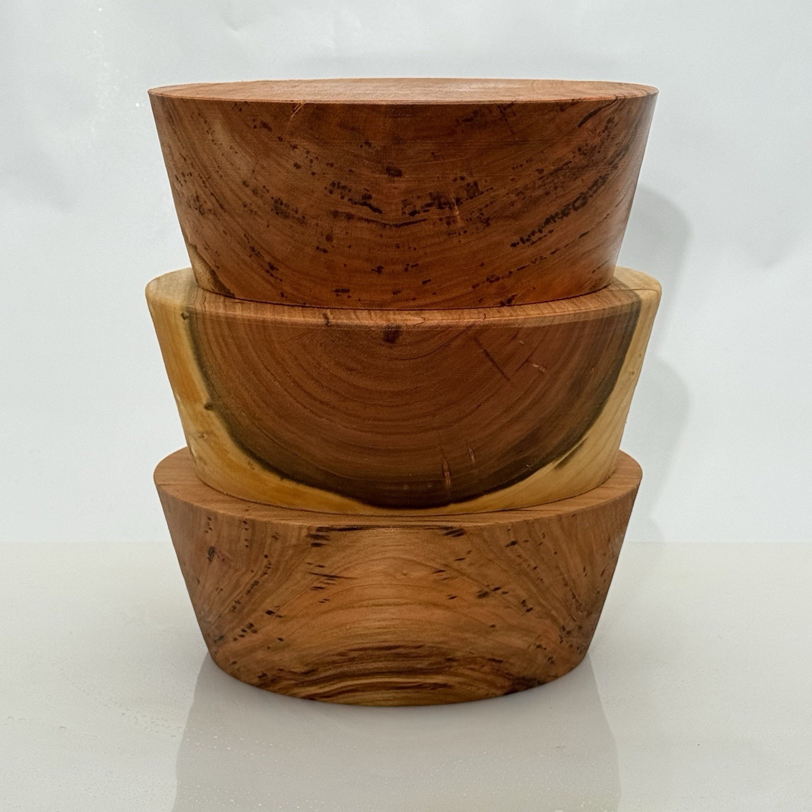 3 BLACK CHERRY BOWL BLANK, 8"X3" WOOD LATHE TURNING STOCK, FREE SHIPPING!!