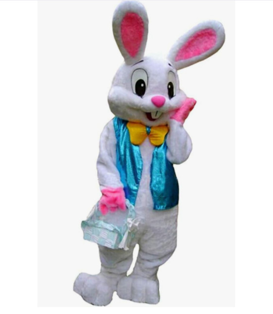 JIUYUE Easter Bunny Mascot Costume – Adult Fancy Dress