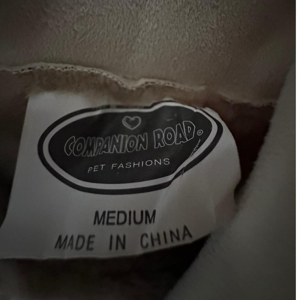 Companion Road Pet Fashion Faux Suede Shearling Dog Coat Size M