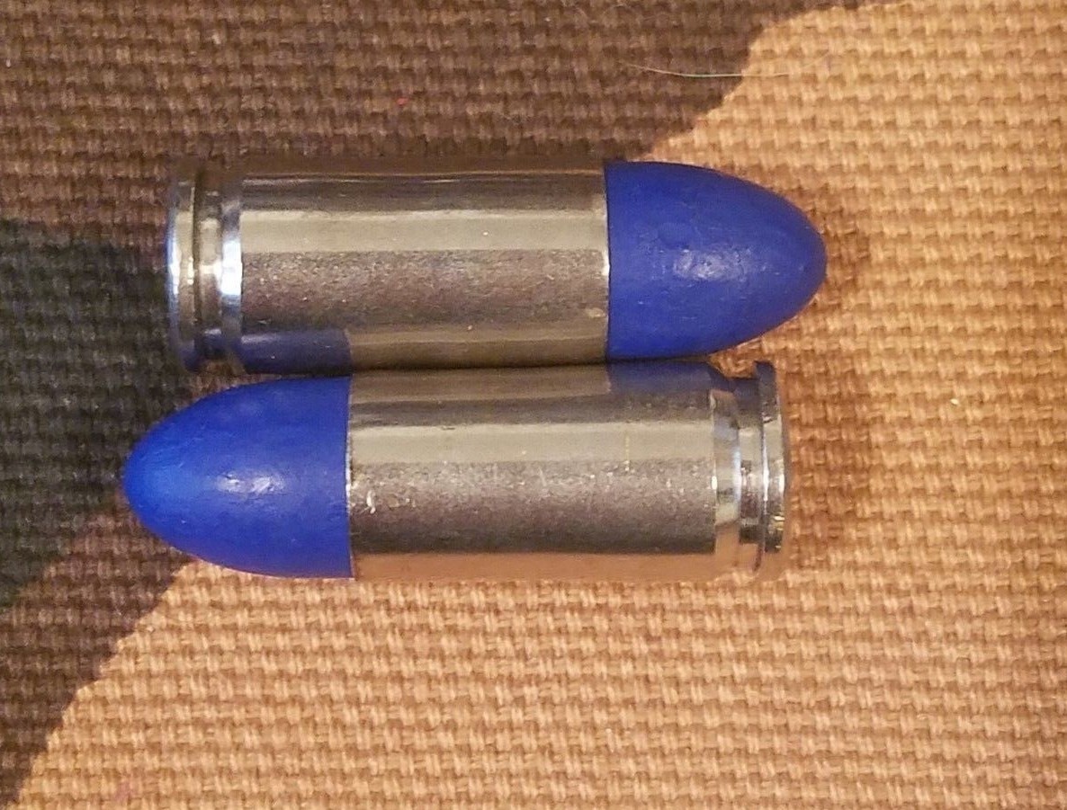 9MM LUGER SNAP CAPS SET OF 15 (BLUE+NICKEL)