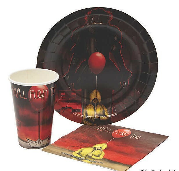IT Movie WE ALL FLOAT Party Pack Featuring Pennywise 60-Ct Party Set