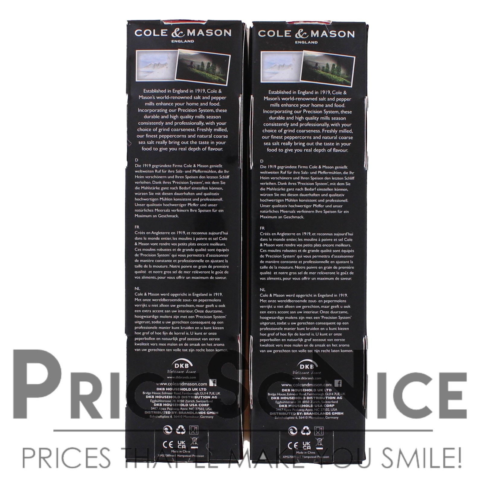 Cole & Mason Hampstead Electric Salt & Pepper Mills w/ Light + FREE Thermometer