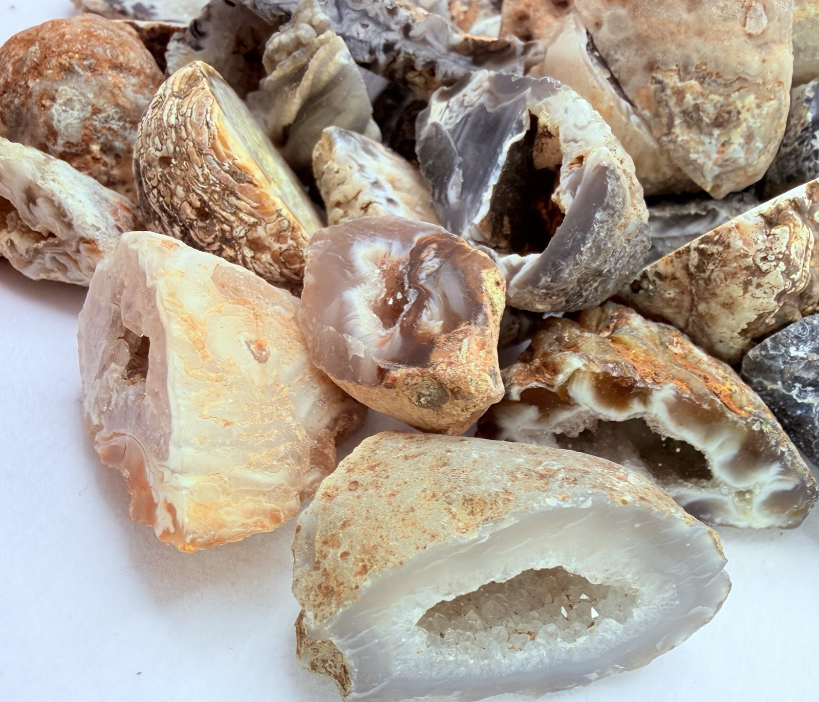 Rare Mini Occo Geodes from Brazil – Half lb Bulk Lot (9-12 Pieces)