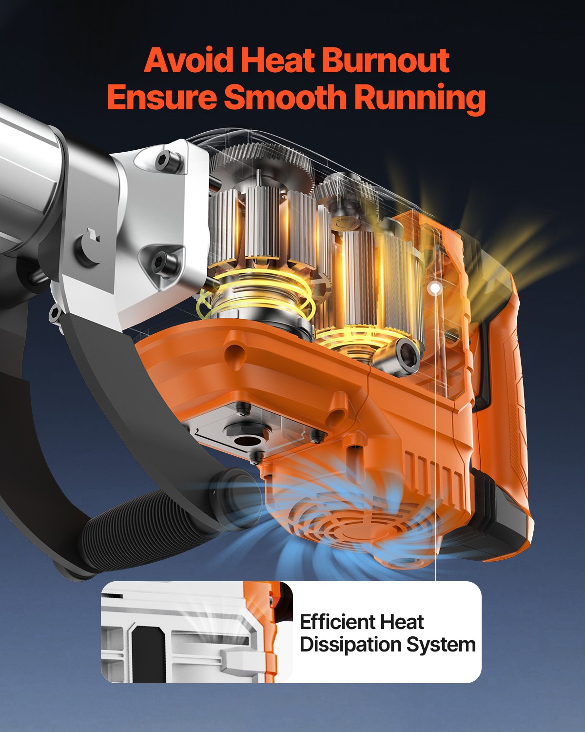 VEVOR Demolition Jack Hammer Concrete Breaker 3500W Electric Hammer