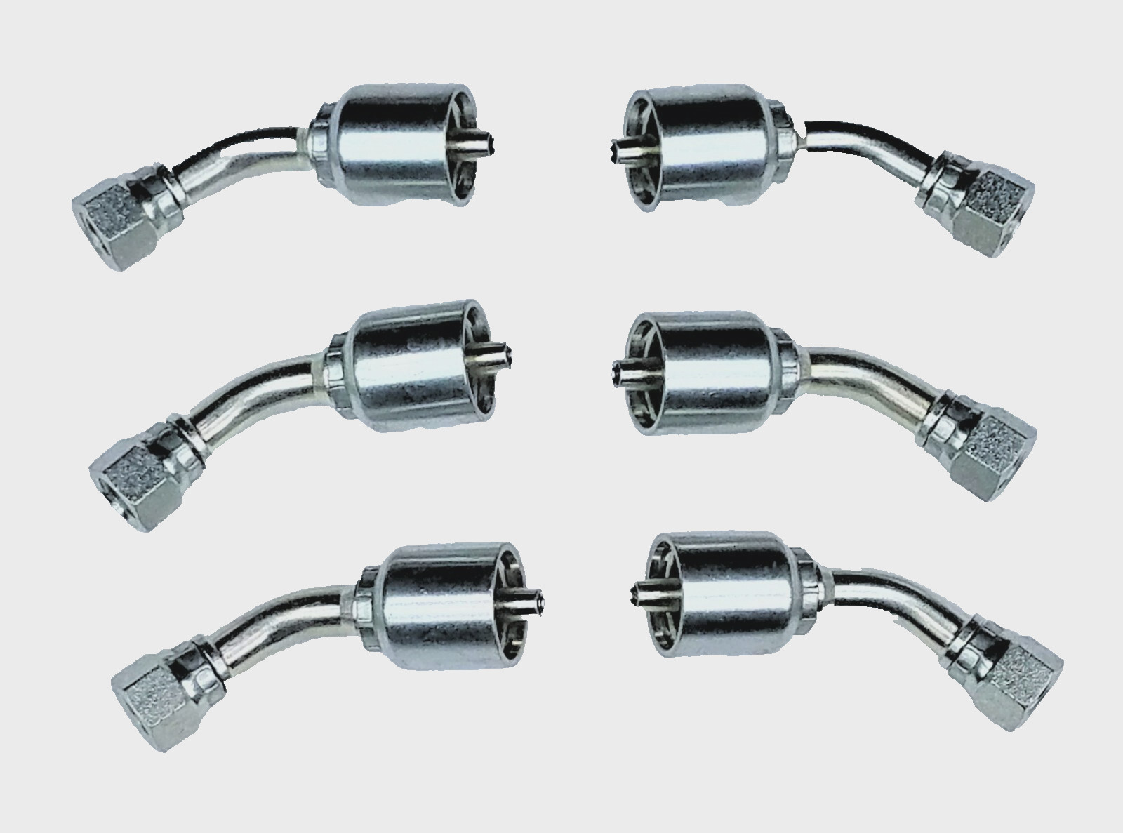 (6) -06 45 JIC Female Hydraulic Fitting X 3/8" ID Hose 13743-06-06