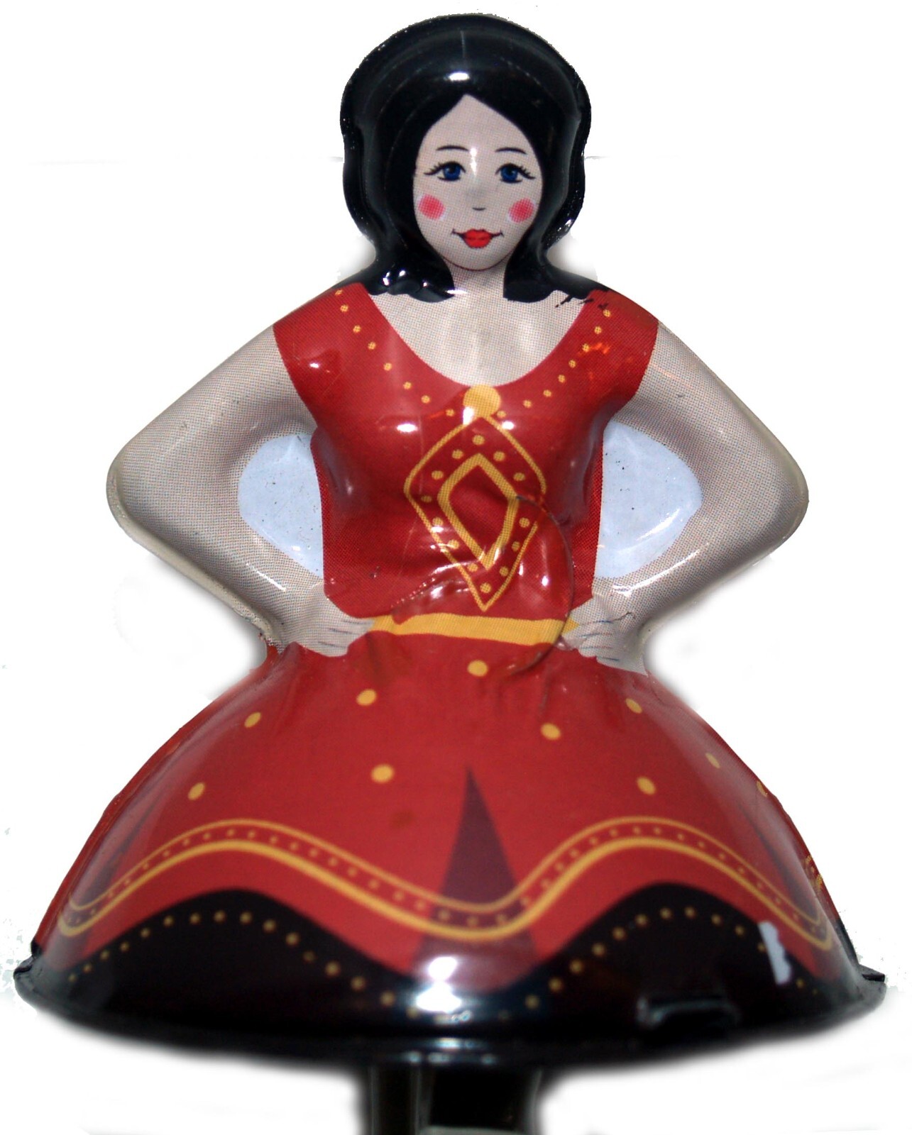Tin Toy Ballerina Dancer Spinning Top Balancing Action