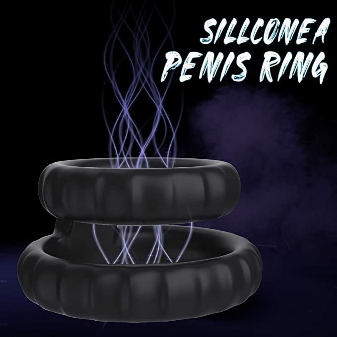 Dual Cock Ring Super Strong Stretchy Stay Harder Penis Rings Cockring For-Men