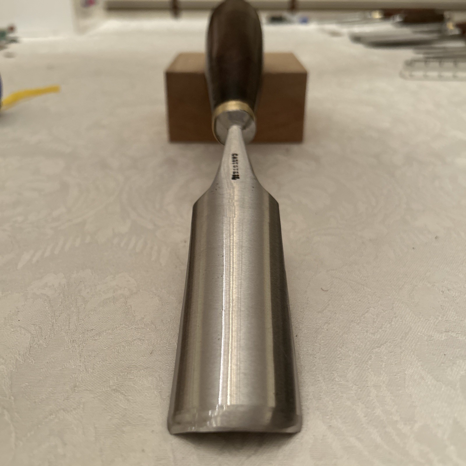 Swinscow & Manuel # 7 / 37mm Straight Carving Gouge 1840 Sheffield Rare Stamp