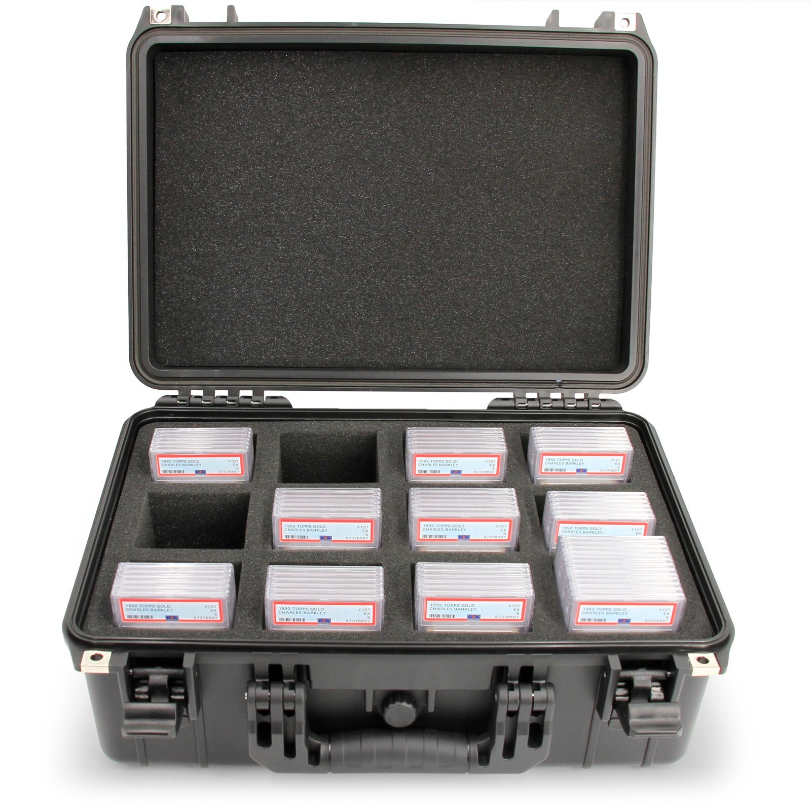 CM Graded Card Case Storage Box for 130 Graded Sports Trading Cards, Waterproof