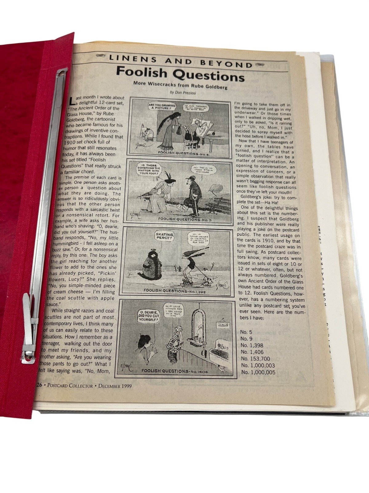 Vintage Postcard & Book Collector Reference Binder Ephemera Magazines Newsletter