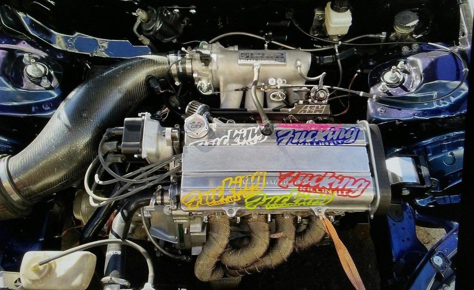 1999 Honda CRV Spark Plug Cover: Blank Black Metal *Custom Shoot a Message!