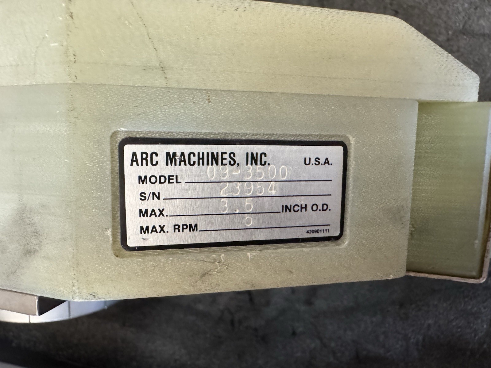Arc Machines Inc Model 9-3500 Fusion Tube Weld Head - AMI 9 Series M9-3500
