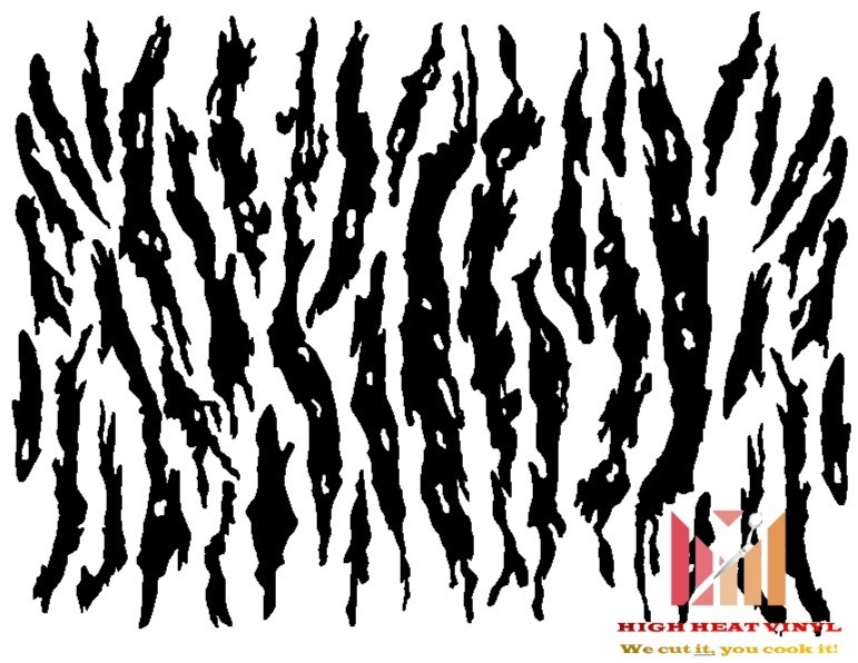 Standard Vinyl Stencil/Vinyl Decal 10" x 12" -Vietnam Tiger stripe style